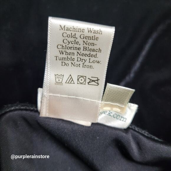 Vtg Coldwater Creek Velvet A Line Skirt M Stretch 90's Y2K Whimsygoth Witchy - Picture 4 of 8